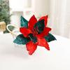 Multi-color Artificial Christmas Flowers Flower Head Xmas Tree Ornaments  Event Layout