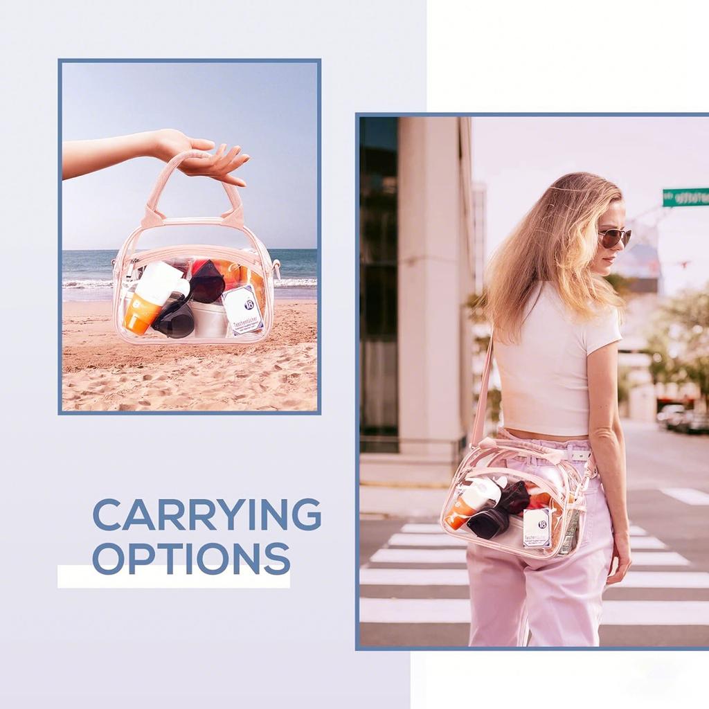 Przezroczysta kosmetyczka z regulowanymi paskami Podróżna kosmetyczka Duża pojemność Kosmetyczka Wodoodporna Kosmetyczka do mycia dla kobiety