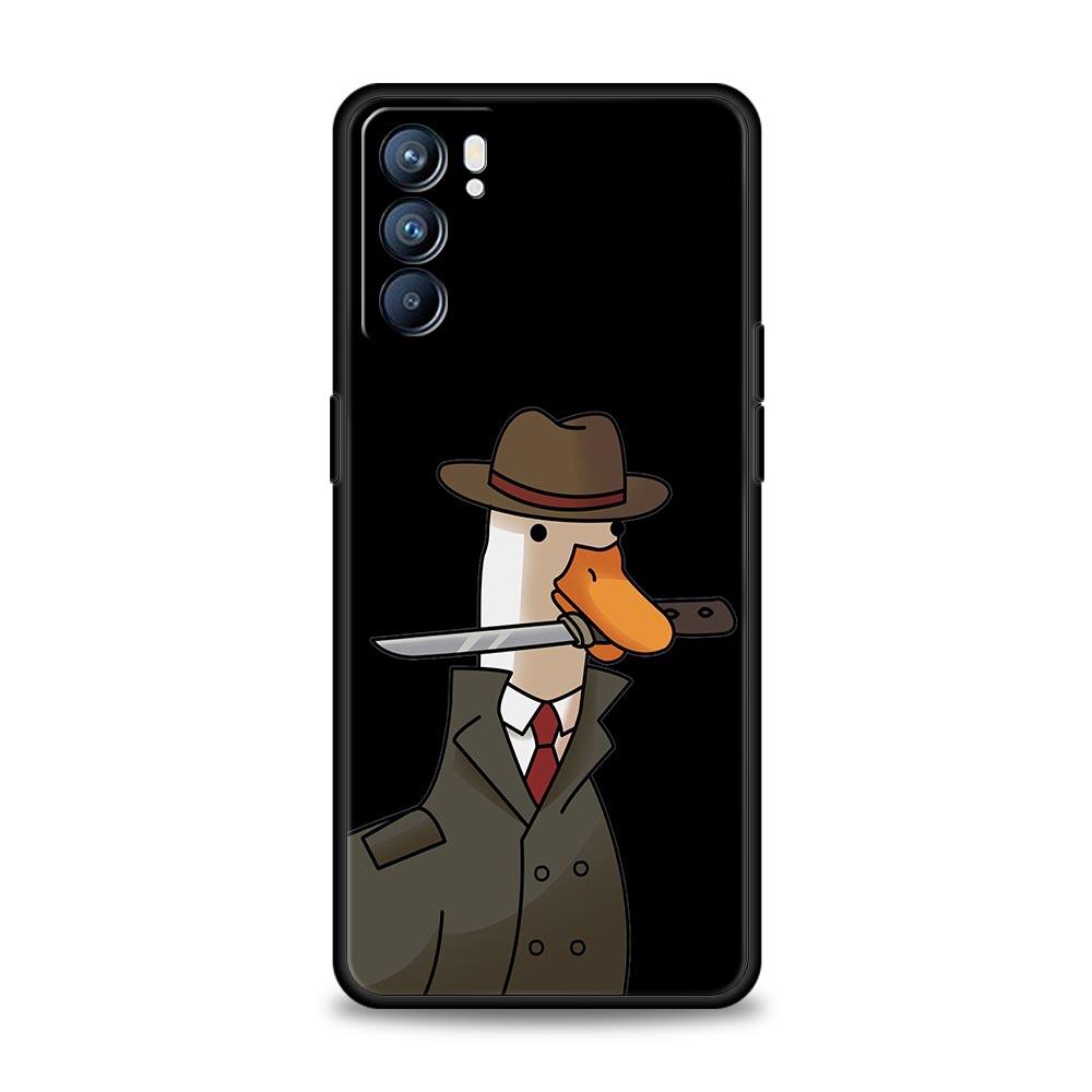

Чехол для телефона Oppo Reno7 Reno6 Pro Plus A54 5G с рисунком утки-сомнения Find X6 X5 A53 A52 A9 2020 A15 A95 A17 A16 A76 A74 A57 Reno6 Pro Plus 5G