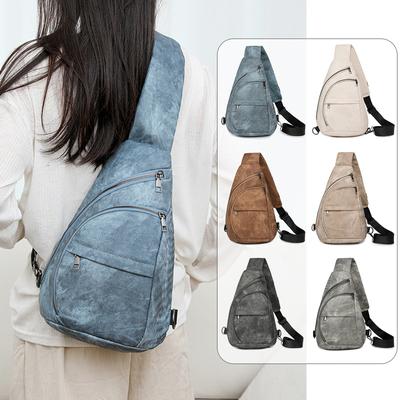 Weiche Leder Brust Tasche Outdoor Umhängetasche Vintage frauen Schulter Tasche