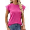 DX~~ New Round Neck Ladies Solid Color Short Sleeve Loose Casual T-shirt