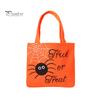 Cute Skeleton Ghost Bags Halloween Felt Candy Bag, Pumpkin Skull Cat Owl Tote for Holiday Goodie School Kids, Non Woven Trick or Treat Handbag, Party