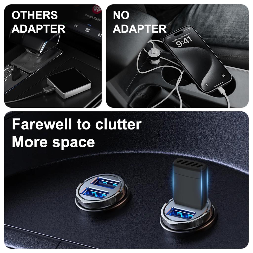Wired To Wireless Carplay & Android Auto Smart Mini Adapter Box USB Plug and Play for OEM Wired CarPlay Android Auto Car Systems
