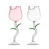 INS-Stil Rosewein-Glas, Eleganter hoher Stiel Rotwein-Kelch für Champagner, Cocktails & Romantisches Essen