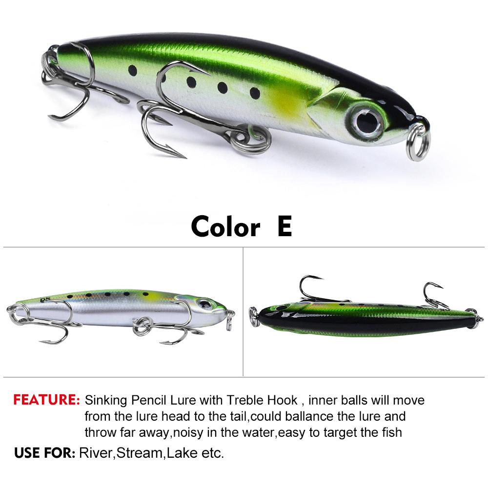 Lure False Bait 3.5g 5g 8g Simulated Bait Bent Mouth Sea Bass Through Kill Fish Bait with Blood Tank Hook Configuration
