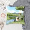 N-Natsumes Book Of F-Friends Animation Pillow Case Fashion Square Pillowcase Bedroom Sofa Room Ins Decoration Leisure