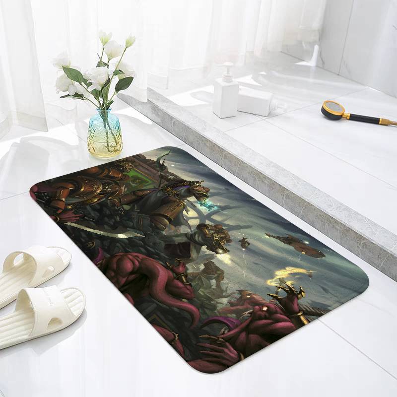 B-Warhammes-D-40k Floor Mats Home Laundry Rug Carpet For Living Room Decor Lounge Area Anti-slip Foot Mat Entrance Doormat
