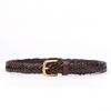 Handmade Braided Leather Belt - Italian Top Grain Cowhide Women's Belt - Full Grain Genuine Leather Belt