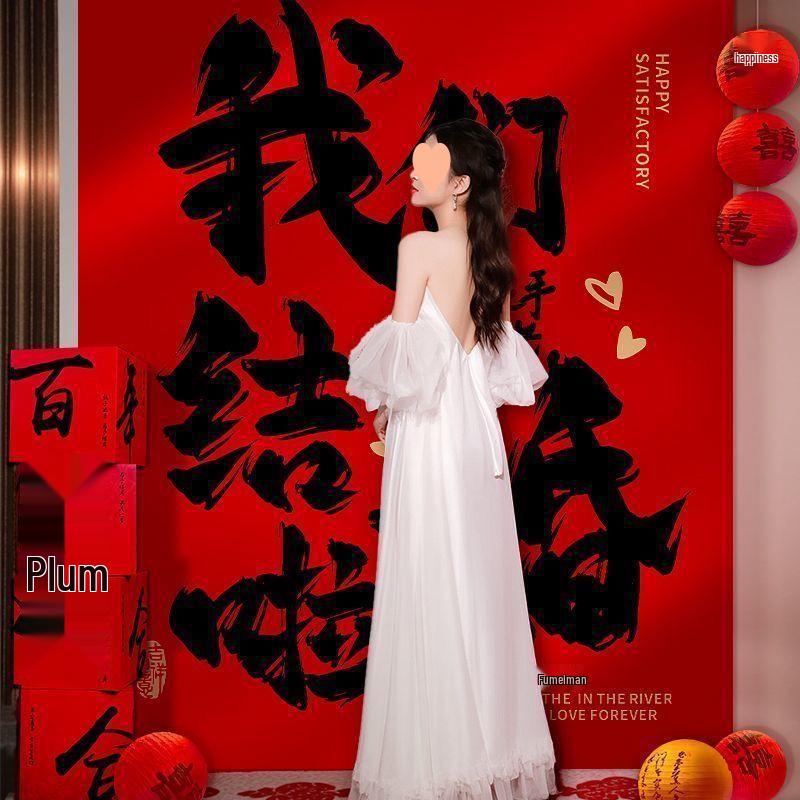 Double Happiness Wedding Banner: Chinese Calligraphy for Home Decoration