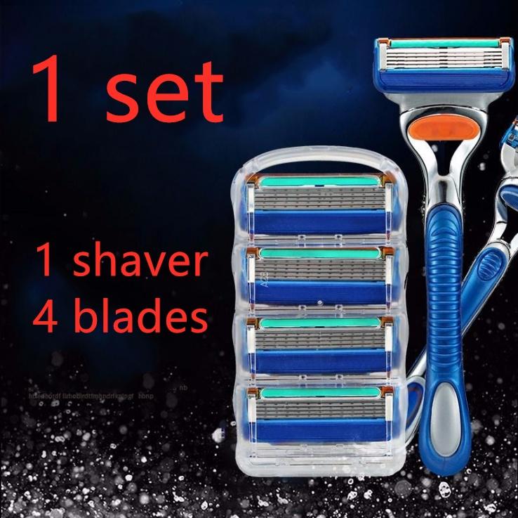 4Pcs Razor Blade + 1Pc Handle