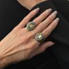 1/2/3Pcs Exaggerated Multi-layer Alloy Drip Oil Enamel Love Pendant Ring Vacation Necklace For Women Party Jewelry Accessories