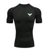 Black Phoenix with Red Wings Men's Sports T-shirt Training Fitness Compression Workout T-Shirt Rashgard Tops T-Shirt