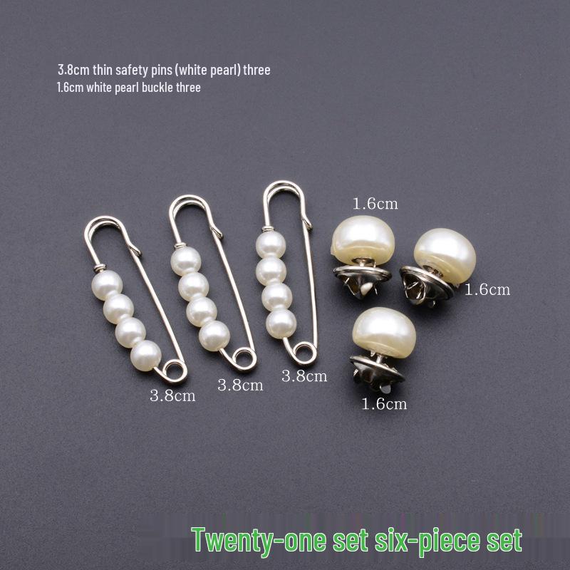 Anti-Exposure Safety Pin Brooch Set for Clothing, Cardigans, Scarves, Dresses, and Waist-Cinching