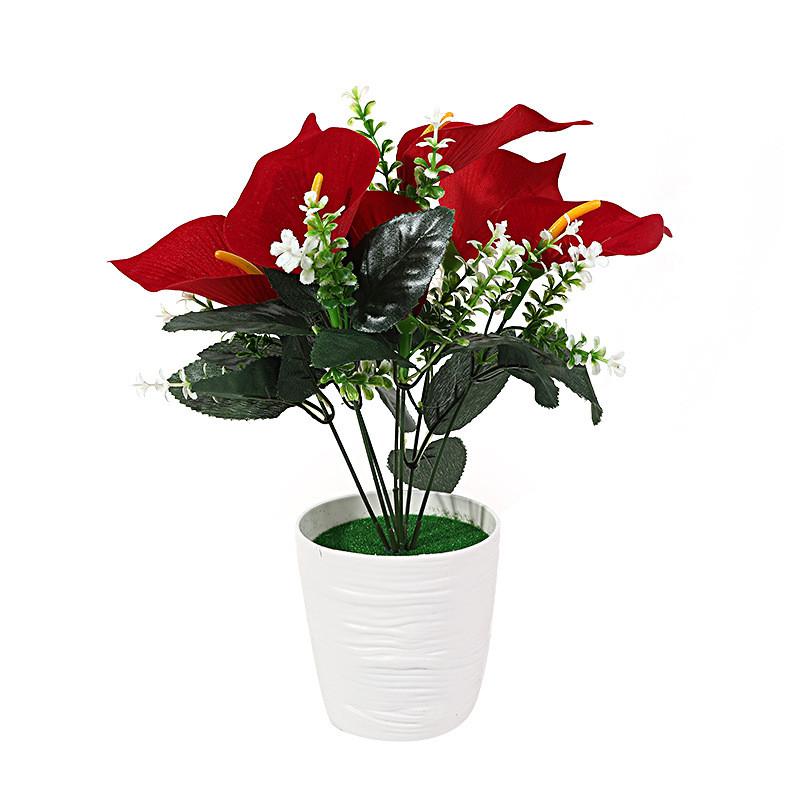 Zantedeschia Aethiopica Simulates Potted Plant Artificial Flower Decoration