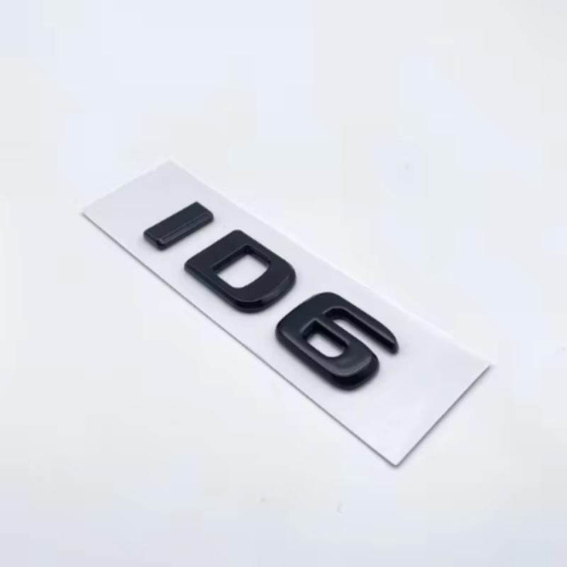 FD06-3D Flat Letters ABS Emblem GTX GTC ID4 ID6 for Volkswagen Car Tailgate Trunk Lid Nameplate Badge Logo Sticker Chrome Black