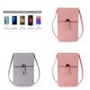 Women Transparent Touch Screen Mini Phone Pouch Shoulder Strap Mobile Bag With Snap Closure