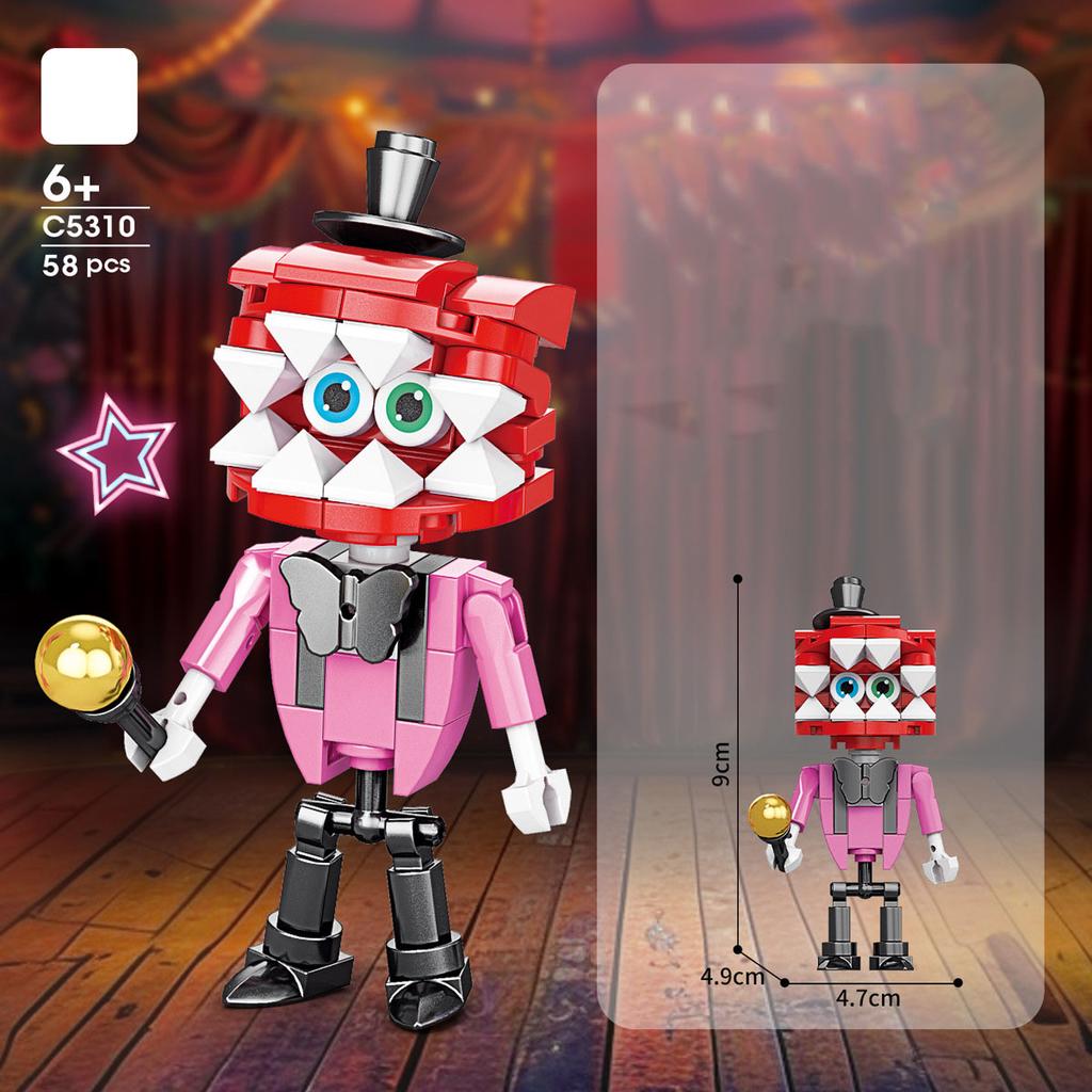 New The Amazing Digital Circus Anime Figures Building Block Horror Game Cartoon Cute Doll Block Model Set Toys for Kids Gifts