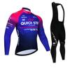 Mens Long Sleeve Thermal Cycling Jersey Set Outdoor Road Bike Riding Wear Winter Warm Fleece Kit