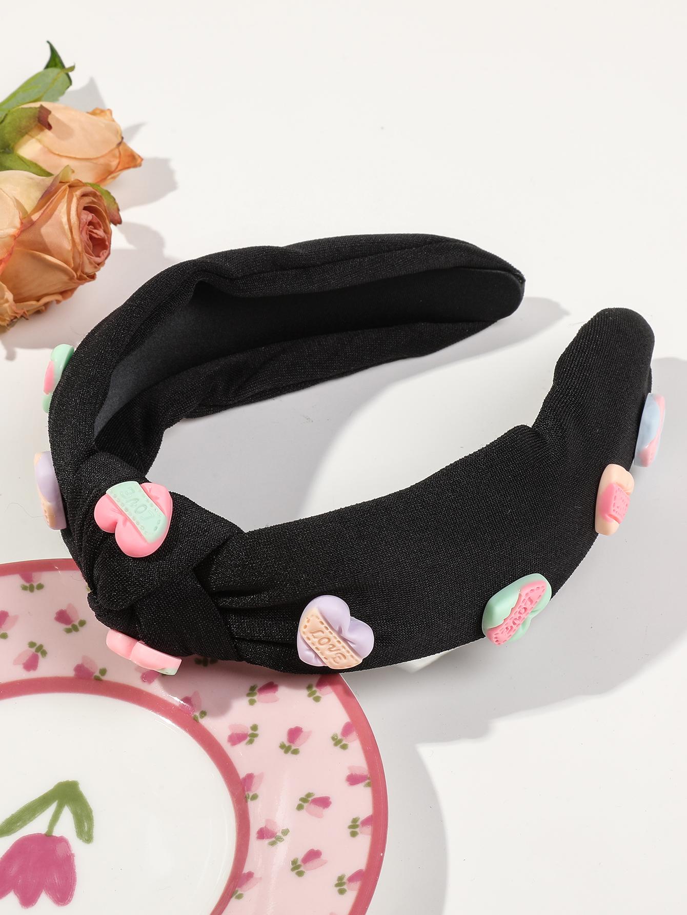 

1 шт. повязка на голову на День святого Валентина, повязки для волос в форме сердца для женщин, широкая нескользящая повязка для волос, аксессуары для вечеринки, подарки