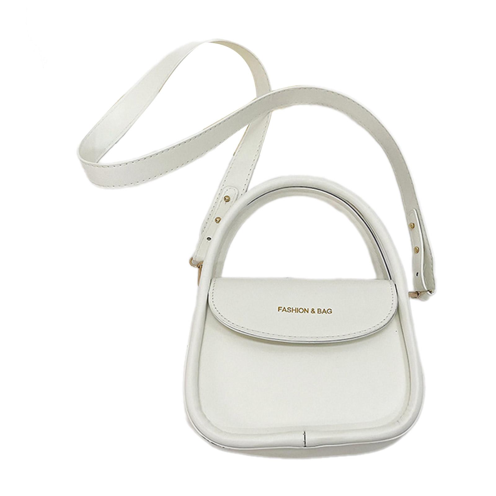 

Жіноча модна невелика сумочка через плече з PU шкіри з довгим ремінцем для щоденного використання білий