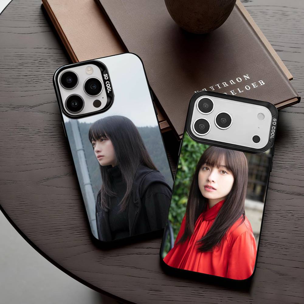 CUTE Actress Kanna Hashimoto Phone Case For iPhone17,16,15,14,13,12,11 Plus,Pro Max Black Candy silver phone case