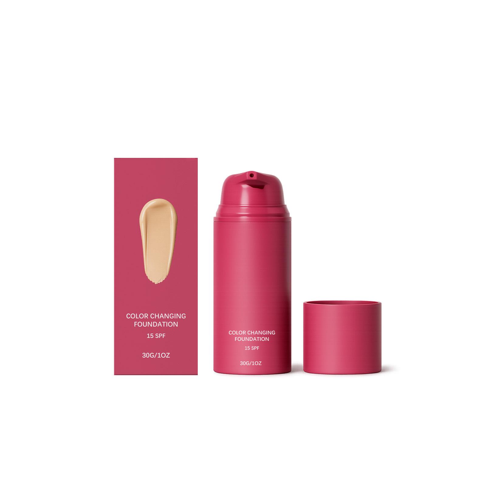 

Natural color temperature-adjusting foundation liquid Facial evening-out, soft finish, long-lasting, radiant, delicate, and clear foundation 30g