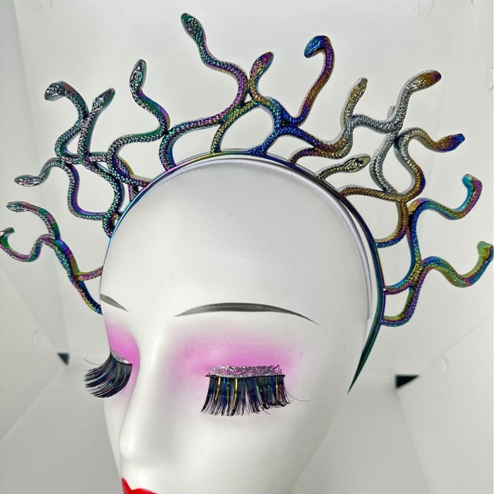 Colored Halloween headband Greek Mythology Cosplay Prop New Snake Hair Hoop Party Supplies