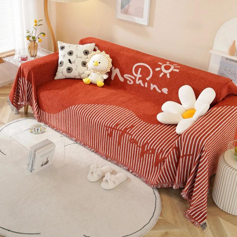 Slipcover Chenille Bohemian Style Four Season Universal Dustproof Sofa Cover Cloth Towel All Inclusive Universal Sofa Cover 180x180cm