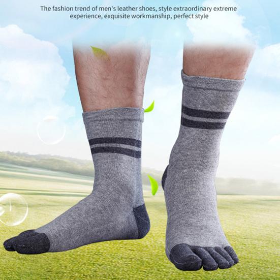 Socks Breathable Thicken Men Sports Running Five Finger Toe Socks for Home