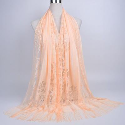 Solid Color Shawl, Sun Protection, Tassel, Breathable, Fashionable Lace, Long Chiffon Outer Layer