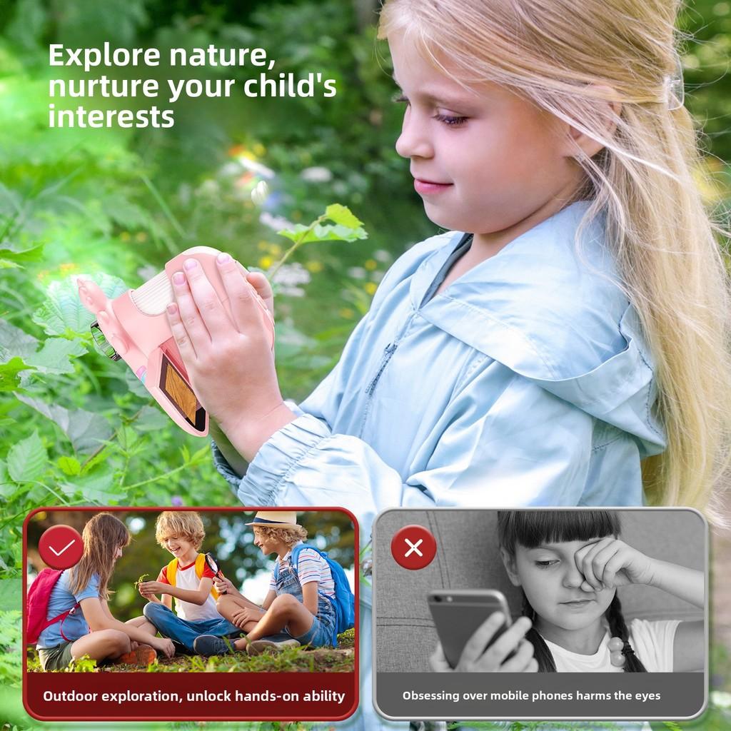 Childrens Portable Microscope With Led Light For Educational Learning And Science Exploration