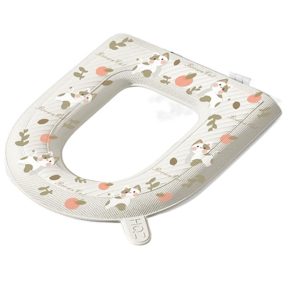 Waterproof Toilet Seat Cushion With Handle Toilet Pad Universal Cute Toilet Seat Cover  Lavatory