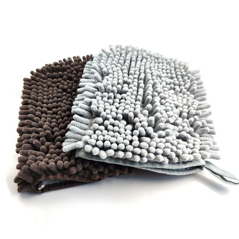 Quick-drying Dog Bath Gloves Absorbent Pet Towels for Small Medium Dogs Cats Pet Towels with Paw Print Design, Dog Bath Supplies