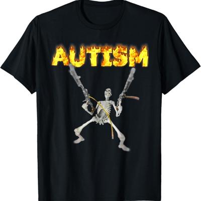 Autism Skeleton Funny Oddly Specific Dank Meme T-Shirt
