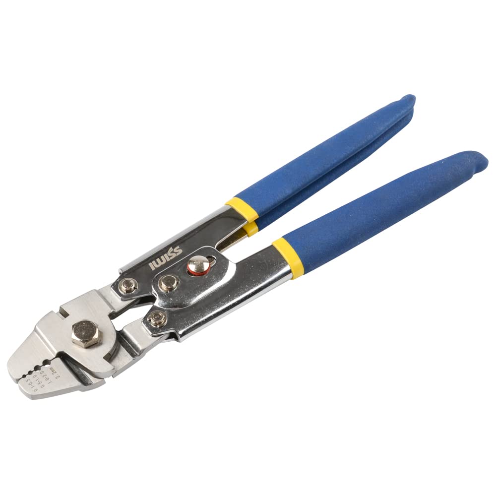 IWISS Stainless Steel Wire Clamp Wire Rope Aluminum Sleeve Crimping WX-255 Cutter, Cutter, Machine, 0.1mm-2.2mm