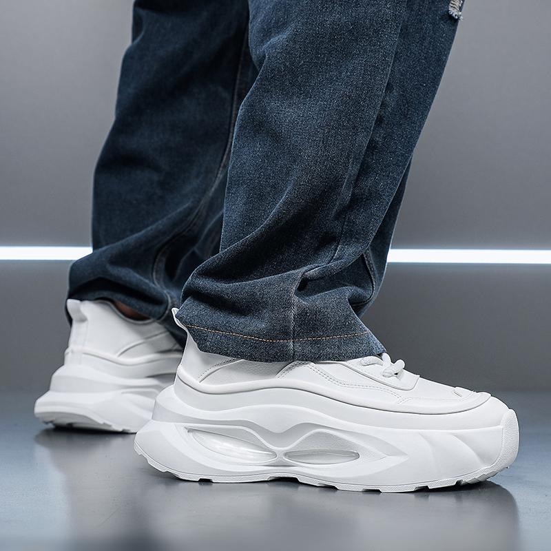 Men's Casual Sneakers with Thick Soles Comfortable Outdoor-Ready Slip-Resistant Durable Minimalist Style Essential Basics