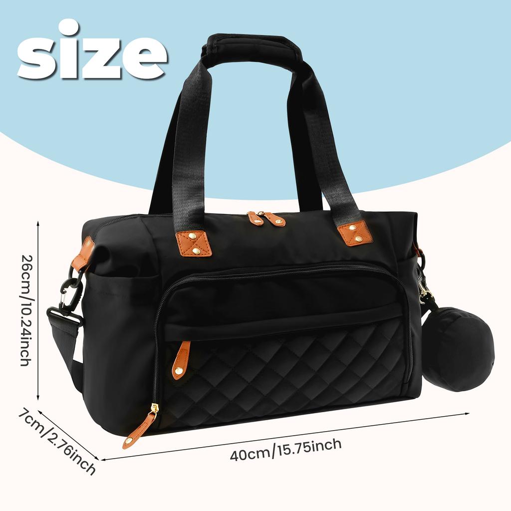 Oxford Cloth Baby Diaper Bag Large Capacity Nappy Tote Bag with Removable Shoulder Strap Waterproof Hand Maternity Totes