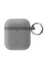 iFace Grip On Silicone Earphone Case for AirPods 1st and 2nd with Carabiner Generation, Gray,