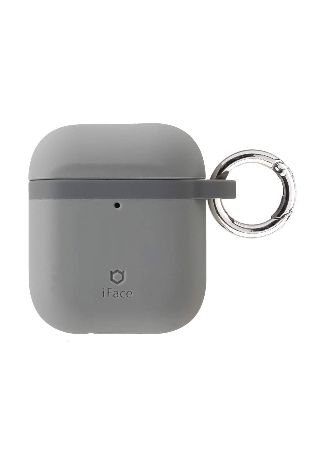 

iFace Grip On Silicone Earphone Case for AirPods 1st and 2nd with Carabiner Generation, Gray, сірий колір