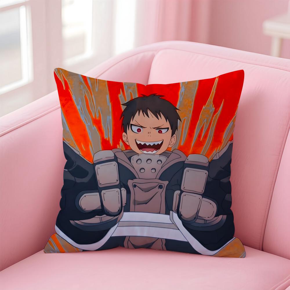 Beliebter Anime Fire Force Kissenbezug Bequemer Wendekissenbezug Ideal für Auto Sofa Schlafzimmer & mehr
