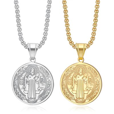 New Trendy Fashion Accessory Father Saint Benedict Necklace Exorcist Pendant Accessory