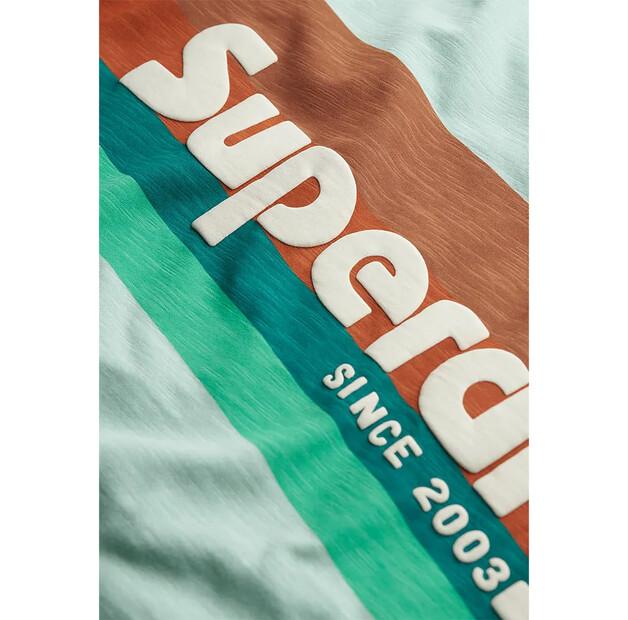 Superdry Terrain Logo Stripe Relxed Short Sleeve T-Shirt