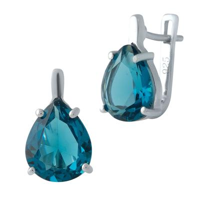 Silverörhängen med London Blue topas 6.238ct (1986592)