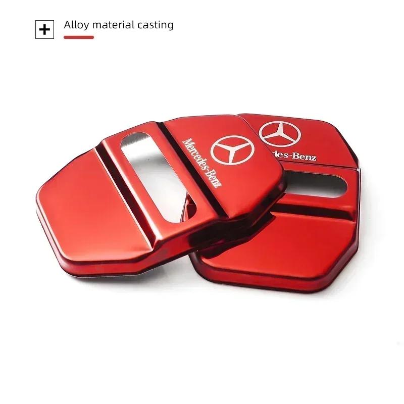 4pcs Car Door Lock Cover Auto Protection Case For Mercedes Benz B/C/E/S Class A Class C200L GLC GLE CLA Accessories Car Styling DV1