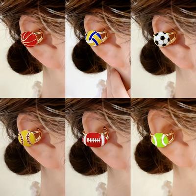Ein minimalistischer und stilvoller sportlicher Ohrclip für Fußball, Basketball, Rugby und Volleyball, geeignet für den täglichen Gebrauch, exquisit und vielseitig