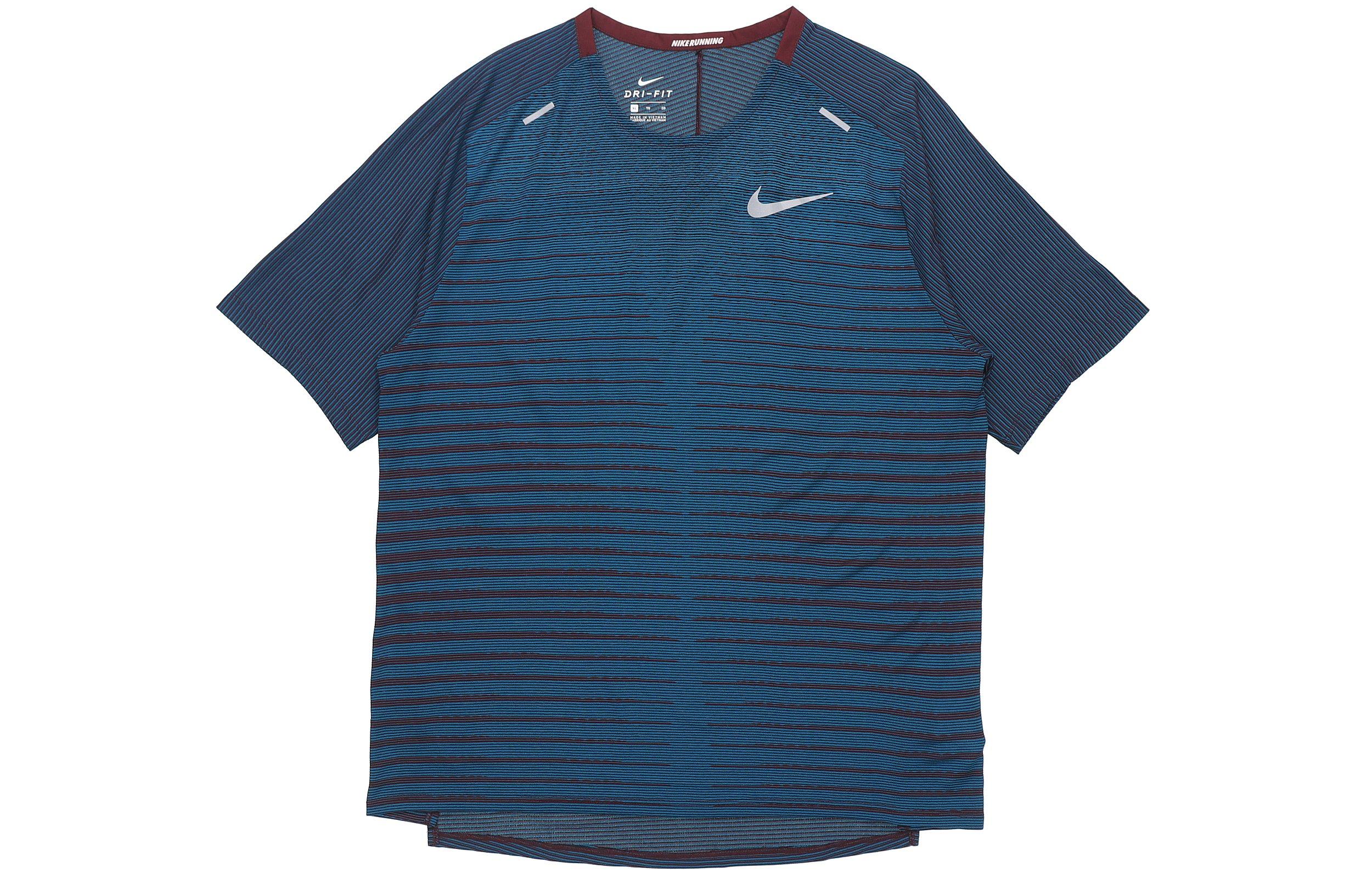 

Nike T Shirt Men s Night Brown Red/Abyss Green/Black CU6057-681 S