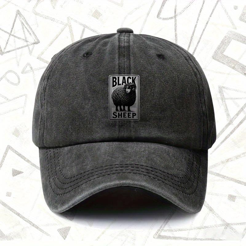 Pc BLACK SHEEP Vintage Washed Hat Mens and Womens Solid Baseball Cap Suitable for All Seasons Ideal Gift for Weddings