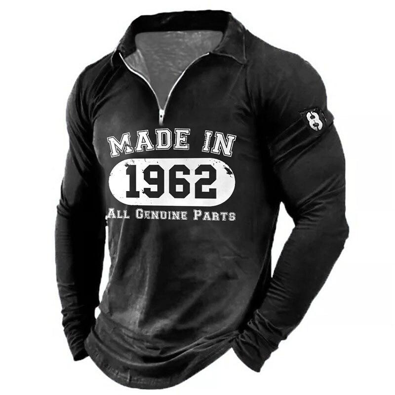 New POLO Shirt Zip Long-sleeved Lapel Men's Sweatshirt Casual Tops Tide