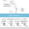 For Bathroom Showers PP Silicone Shower Adapter Shower Head Shower Hose Adapter Leak-resistant Seal Quick-connect Installation