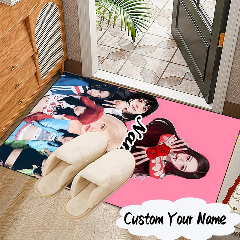 Custom Name Kpop Group Portrait Carpet, Chair Rug,Area Rug for Office Bedroom living rooms bedroom, Doormat decor Christmas fan gifts